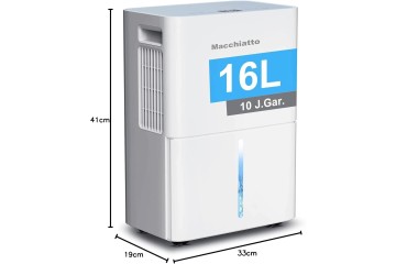 Deshumidificador Compacto 16 L por Día con Funcionamiento Automático