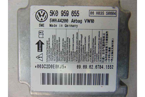 5C0959655 CENTRALITA AIRBAG VOLKSWAGEN GOLF VI (5K1)(10.2008)