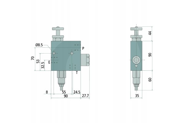 Oleodinamica Marchesini 3 Way RFP3 Flow Control Valve Catalog number of the part 85002362