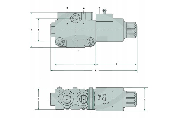 Walvoil Valve 3 2 way DWV E 06 Catalog number of the part 85010005