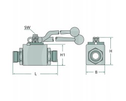 PISTER pack 5 Ball valve BKH 2 12L M18x1 5