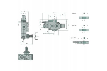 Walvoil Monoblock valve SD4 1 KG3 120 38L Catalog number of the part 86500001
