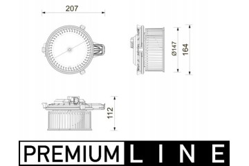 Indoor fan MAHLE AB 443 000P Part manufacturer Mahle