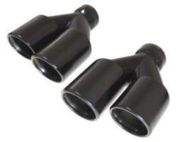 Exhaust tip set slanted double inlet 62mm outlet 65mm 24 1076