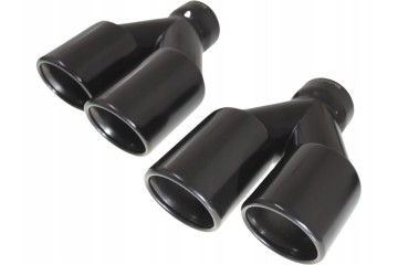 Exhaust tip set slanted double inlet 62mm outlet 65mm 24 1076