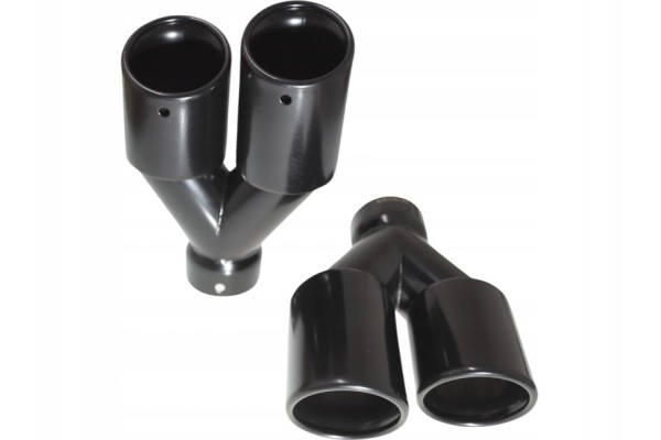 Juego de puntas de escape, doble entrada inclinada Ø 62mm/salida Ø 65mm, 24-1076 usado 2