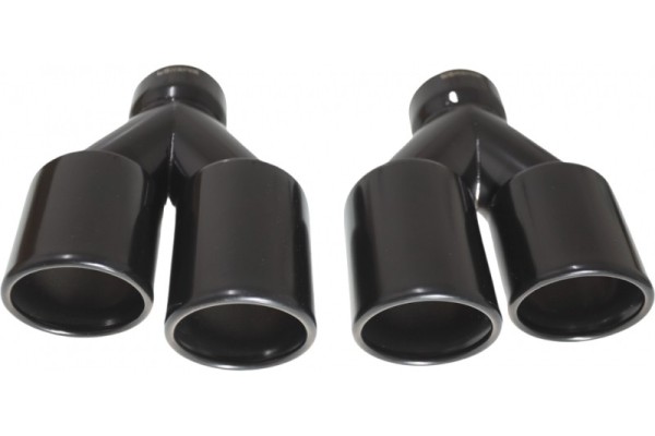 Juego de puntas de escape, doble entrada inclinada Ø 62mm/salida Ø 65mm, 24-1076 usado 3