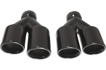 Exhaust tip set slanted double inlet 62mm outlet 65mm 24 1076 Part manufacturer no brand