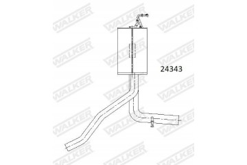 WALKER 24343 Final silencer Part manufacturer Walker