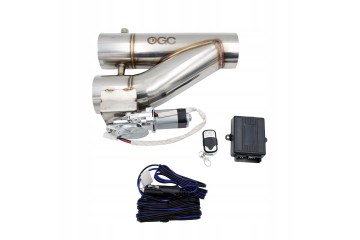 Electric exhaust throttle OGC 3 INCHES 76mm Y pipe DUAL VALVE for remote control