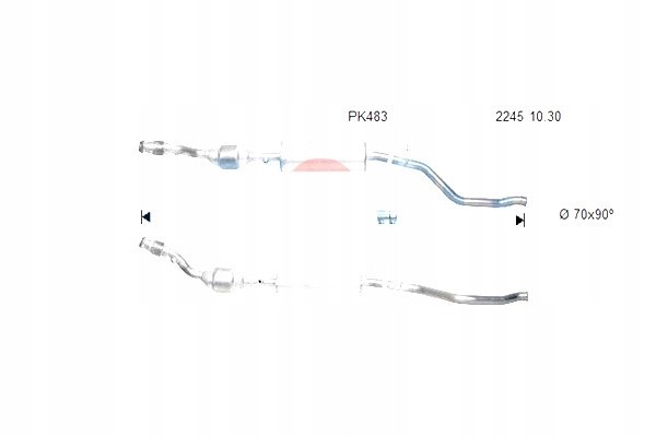 Catalizador aprobado Oyodo para Peugeot 206 2.0 S16 - 10N0125-Oyo nuevo 3