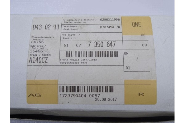 Boquilla Lavaparabrisas Faro Delantero Izquierdo BMW X1 F48 2015-2022 