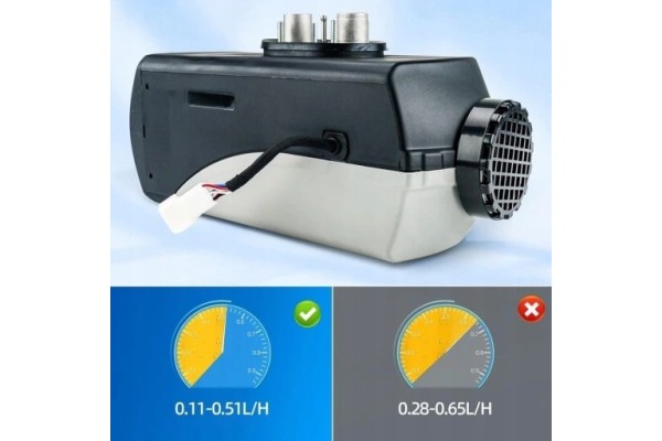 Calefactor estacionario diésel 2kW 12V FDIK con pantalla LCD y ventil