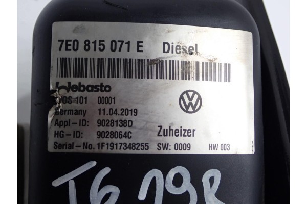 WEBASTO PARKING HEATER 7E0815071E VW TRANSPORTER T6 T6 1 2 0 TDI 19R Quality of parts according to GVO O original with manufactu