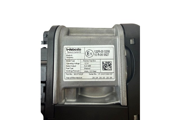 Parking heater webasto T7 7T0819008G Quality of parts according to GVO O original with manufacturer s logo OE