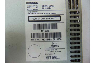 28185EB40A SISTEMA AUDIO / RADIO CD NISSAN PATHFINDER (R51) 2.5 dCi LE 2005 28185EB40A 186732 NISSAN - 4