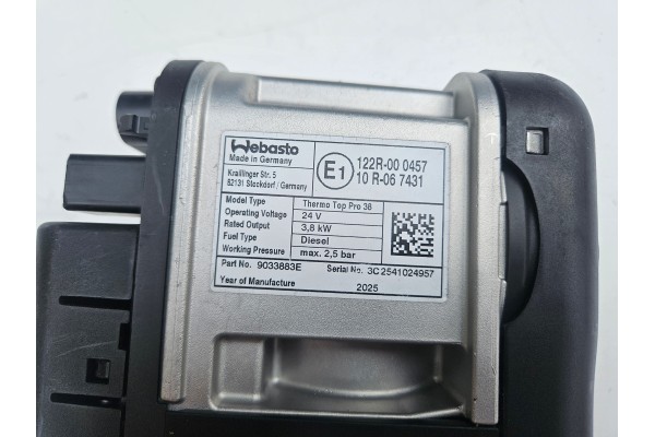 Webasto Thermo Top Pro 38 DAF XF XG 106 9033883E 2477190 Catalog number of the original 9033883E