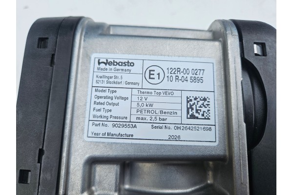 Webasto Thermo Top VEVO Mercedes W212 E Class A2125003898 9029553A NEW Quality of parts according to GVO O original with manufac