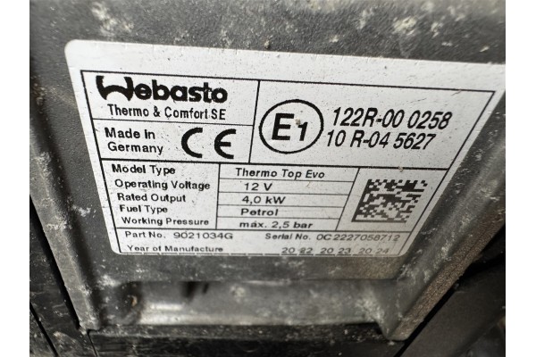 Calefactor estacionario Webasto húmedo gasolina 1327489A para Seat Ar