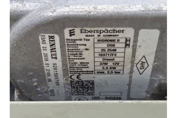 Calefactor Webasto Eberspacher 252548 D5S para Renault Kangoo II/III (