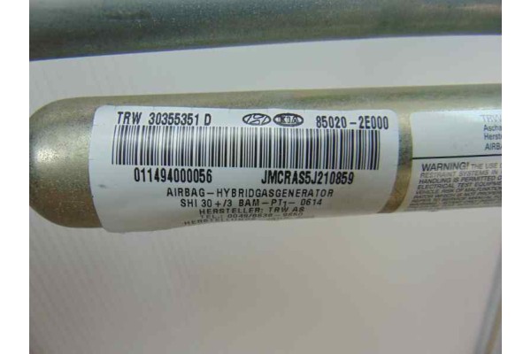 30371553A AIRBAG CORTINA DELANTERO DERECHO HYUNDAI TUCSON (JM) 2.0 CRDi Comfort 2005 30371553A 188224 HYUNDAI - 3