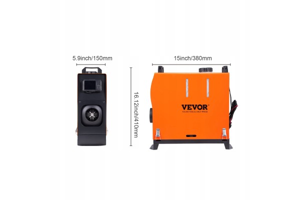 Calefactor de Aire Vevor 12V 8KW con Pantalla LCD y Bluetooth