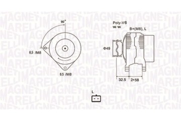 Alternator for VOLVO S40 I V40 MITSUBISHI CARISMA SPACE STAR NISSAN Catalog number of the part VIC 50570