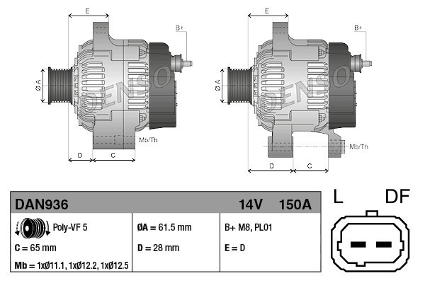 Alternator for ALFA ROMEO 159 159 Sportwagon BRERA SPIDER FIAT CROMA Catalog number of substitutes 50500728 51734825 104210 5021