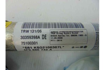 4F9880742A AIRBAG CORTINA DELANTERO DERECHO AUDI A6 AVANT (4F5) 2.7 TDI 2005 4F9880742A 188287 AUDI - 2