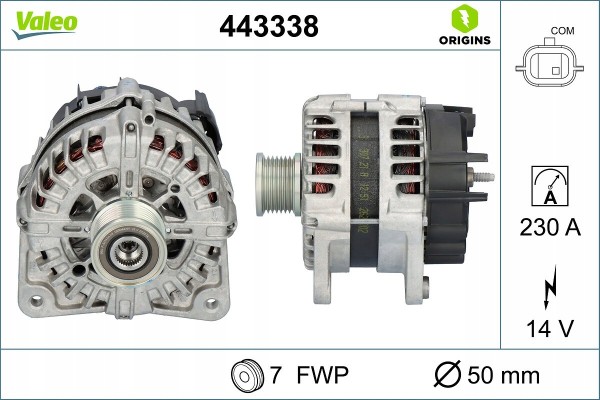 Alternator for OPEL MOVANO B RENAULT MASTER III 2 3D 01 13 Catalog number of the part VIC 348147