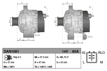 Alternator for TOYOTA IQ 1 0 01 09 12 15 Catalog number of substitutes 2706040060 286668 0210801120 0986082470 1042108310 104210
