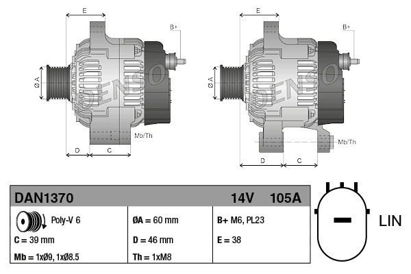 Alternator for HONDA CR V IV 2 0 10 12 Catalog number of substitutes 31100R1PH01 CSJ54 287627 0210802060 1042101540 DAN1370 DRA1