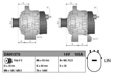 Alternator for HONDA CR V IV 2 0 10 12 Catalog number of substitutes 31100R1PH01 CSJ54 287627 0210802060 1042101540 DAN1370 DRA1