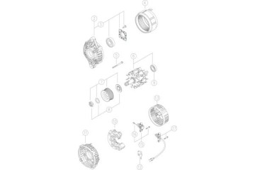 Alternator for FENDT 9000 AGCO DT MASSEY FERGUSON 7000 8000 9000 Catalog number of the part VIC 281182