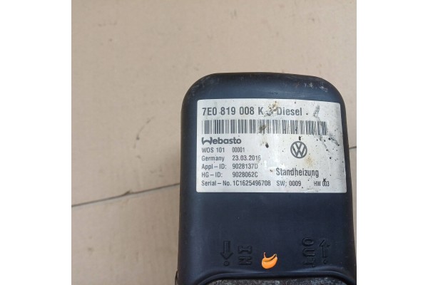 VWTransporter Caravelle T6 Parking heater Webasto 7E0819008K Version European