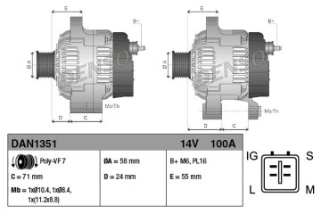 Alternator for TOYOTA AURIS COROLLA sedan Catalog number of substitutes 270600R011 270600R050 2706026051 285784 0210802010 09860