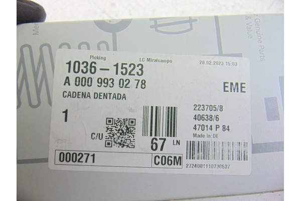 A0009930278 KIT DISTRIBUCION MERCEDES-BENZ CLASE C (BM 204) COUPE