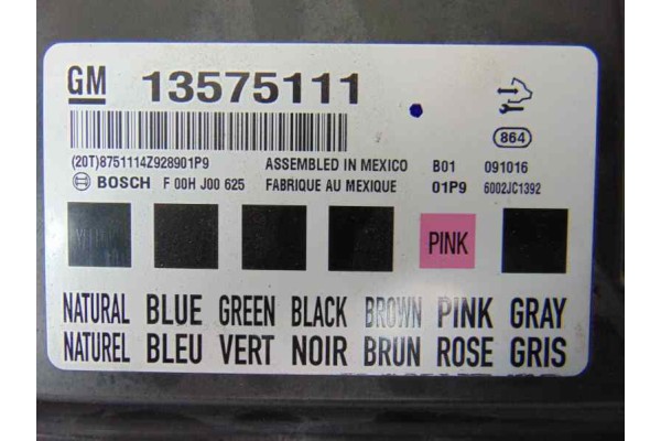 13575111 MODULO ELECTRONICO OPEL INSIGNIA SPORTS TOURER Sport 2009 13575111 179304 OPEL - 1