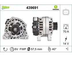 Alternador para CITROEN BERLINGO, BERLINGO MULTISPACE, BERLINGO/MINIVAN