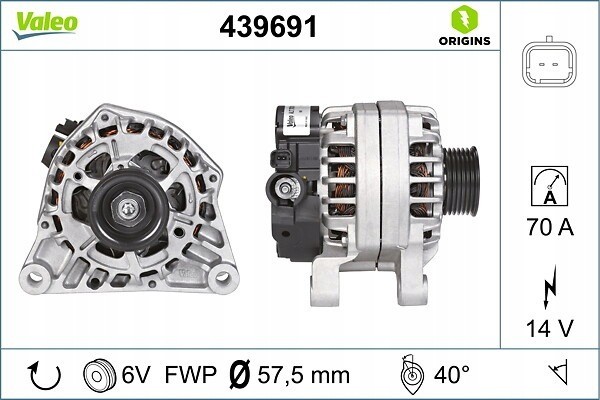 Alternator for CITROEN BERLINGO BERLINGO MULTISPACE BERLINGO MINIVAN