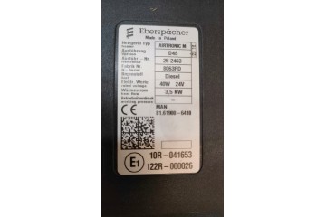 MAN TGX TGS PARKING HEATER EBERSPAECHER AIRTRONIC M D4S 81619006410 Catalog number of the original 81619006410 81 61900 6410 81 