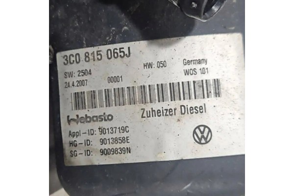Webasto VW PASSAT Variant B6 3C5 9013719C 2 0L diesel 88kW 2005 Car type passenger cars
