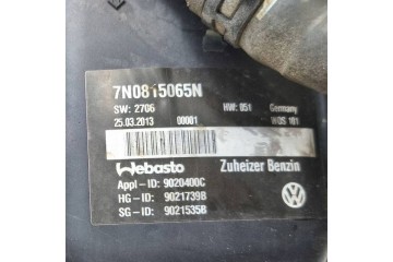 2014 Volkswagen Sharan Parking heater Webasto 7N0815065N Quality of parts according to GVO Q original with factory logo OEM OES