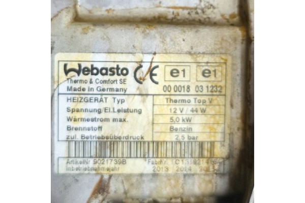 7N0815065N VOLKSWAGEN SHARAN WEBASTO GASOLINA