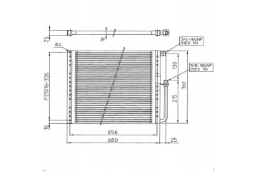 CONDENSER CORE 680x361xSP16 Packaging status original