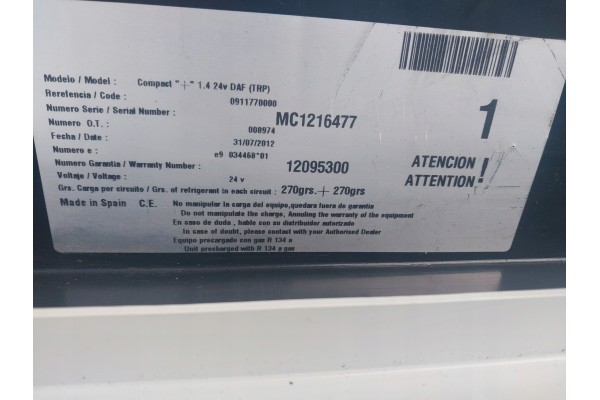 parking air conditioning trp compact daf Car type buses undefined trucks cargo vans RVs