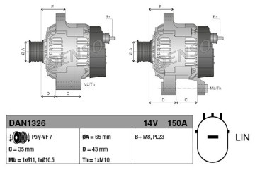 Alternator for HONDA CIVIC IX CIVIC X CR V IV HR V 1 6D 02 13 Catalog number of substitutes 31100RSXG01 31100RZ0G01 CSK04 CSK28 