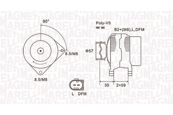 Alternator for SEAT CORDOBA IBIZA III IBIZA IV IBIZA IV SC IBIZA IV ST Catalog number of the part VIC 486897