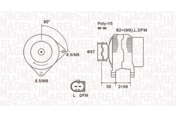 Alternator for SEAT CORDOBA IBIZA III IBIZA IV IBIZA IV SC IBIZA IV ST Catalog number of the part VIC 486897