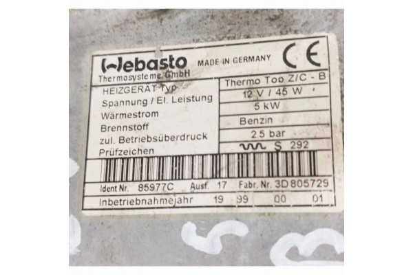 Controlador / Módulo Webasto Nissan Pathfinder R50 1998 3D805729